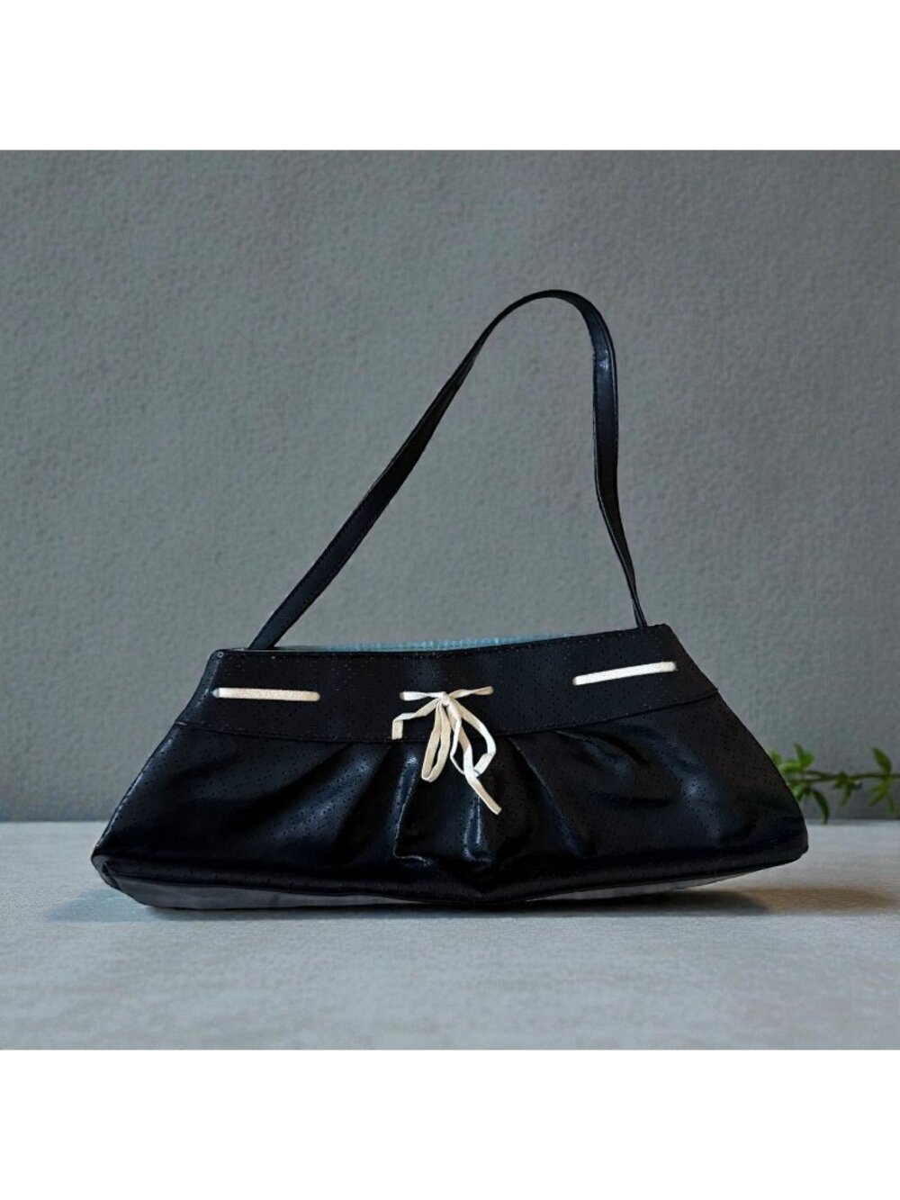 VICTORIAS SECRET Vintage Black Bow y2k Shoulder Bag